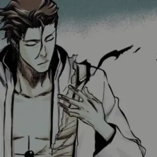🧬 Aizen Bleach Anime, Espada, Sangre, Manga telegram sticker