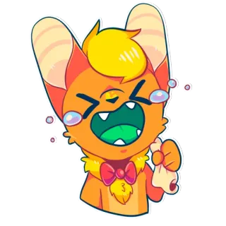 😂 gato, animal, dibujo animado, lindo, pegatina, llorando, feliz telegram sticker