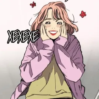 🌟 XEXEXE personaggio, cartone animato, sorridente, felice telegram sticker