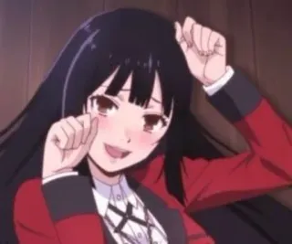 👅 Yumeko Jabami Kakegurui anime, kakegurui, yumeko jabami, cute, smiling telegram sticker