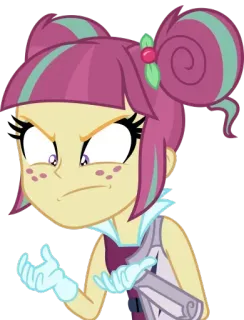 😡 My Little Pony, Zeichentrick, Equestria Girls, Sour Sweet, wütend, Charakter whatsapp sticker
