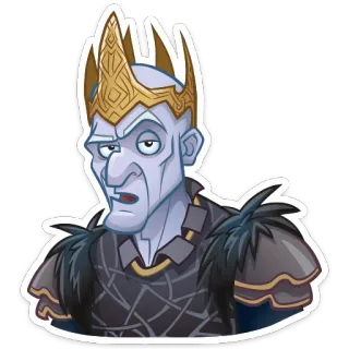 🤨 Fantasía, Rey, Corona, Personaje, Villano telegram sticker