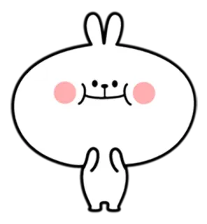 😊 conejo, conejito, lindo, animal, pegatina, dibujo animado, kawaii whatsapp sticker