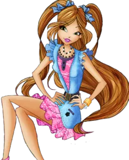 ☺️ Flora Winx Club desenho animado, fada, winx, clube, animado, personagem telegram sticker