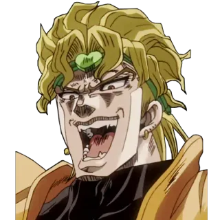 😈 Dio Brando JoJo's Bizarre Adventure Anime, Manga, Schurk, Expressie, Jojo, Dio Brando telegram sticker