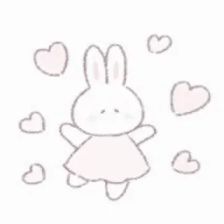 💗 kelinci, hati, lucu, stiker, kelinci telegram sticker