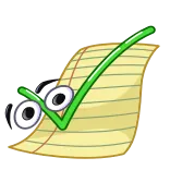 ✅ เครื่องหมายถูก, กระดาษ, สำเร็จ, อนุมัติ, รายการตรวจสอบ, แอนิเมชั่น telegram sticker