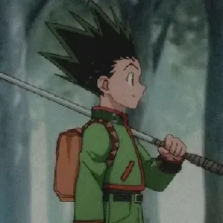 🚶 Gon Freecss Hunter x Hunter anime, hunter x hunter, gon freecss, sword telegram sticker