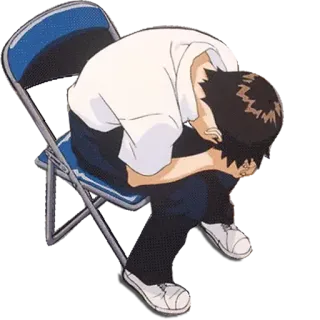 😞 Shinji Ikari Neon Genesis Evangelion Anime, Ragazzo, Personaggio, Triste, Evangelion, Shinji Ikari telegram sticker