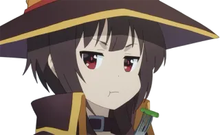 😒 Megumin Konosuba Anime, Megumin, Konosuba, Comendo, Fofo, Engraçado telegram sticker