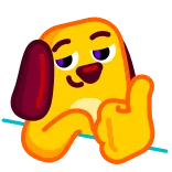 👍 cachorro, joinha, animal, fofo, adesivo, desenho animado whatsapp sticker
