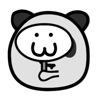 🐼 Panda, Desenho animado, Animal, Fofo, Adesivo telegram sticker