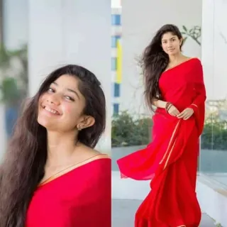 🥰 woman, saree, indian, red, traditional, dress telegram sticker