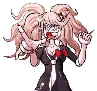 😡 Junko Enoshima Danganronpa Anime, Danganronpa, Junko Enoshima, Zło, Postać, Manga telegram sticker