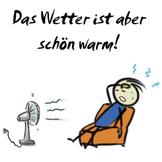 😰 热死我了， 大热天啊 heiß, sommer, schwitzen, ventilator, hitze, wetter whatsapp sticker