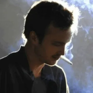 🖤 Jesse Pinkman Breaking Bad smoking, cigarette, jesse pinkman, breaking bad, character, man telegram sticker