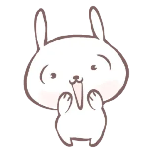 🎀 thỏ, thỏ con, dễ thương, kawaii, động vật, vui vẻ telegram sticker