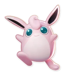 ❤️ Jigglypuff Pokémon Rondoudou, Pokémon, mignon, rose, autocollant telegram sticker