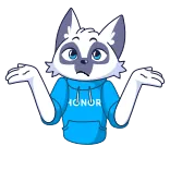 🤷♀️ HONOR chat, haussement d'épaules, dessin animé, incertain, honneur, personnage telegram sticker