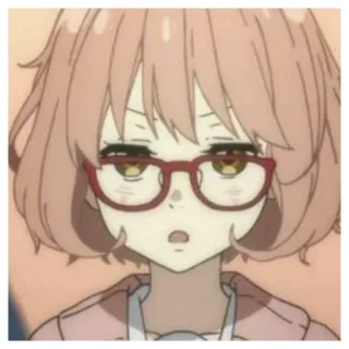 🩺 Аниме, Девушка, Очки, Розовые волосы telegram sticker