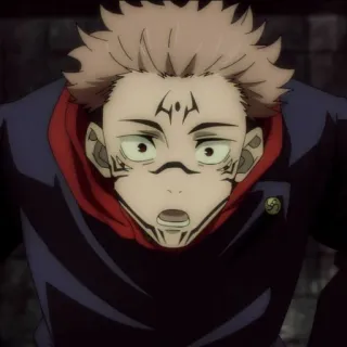 😈 Yuji Itadori Jujutsu Kaisen Anime, Manga, Stregone, Soprannaturale, Combattimento telegram sticker