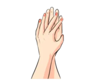 🤝 manos, anime, gesto, orando, manos anime telegram sticker