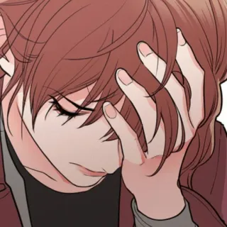 🧶 anime, manga, sad, emotional, facepalm telegram sticker