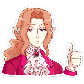 👍 character, thumbs up, elf, fantasy telegram sticker