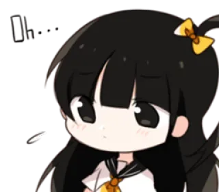😨 anime, sticker, cartoon, girl, cute whatsapp sticker