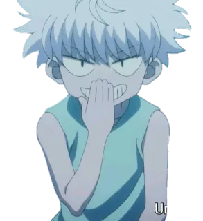🌝 Ur アニメ, 男の子, カートゥーン, ニヤリ telegram sticker