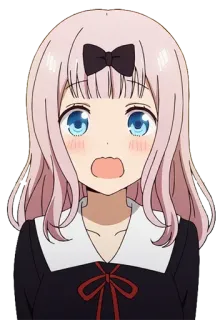 😲 Chika Fujiwara Kaguya-sama: Love Is War アニメ, 藤原千花, かぐや様, 可愛い, 漫画 whatsapp sticker
