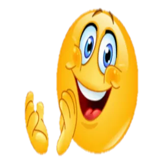 👏 Emoticono, Emoji, Aplausos, Feliz, Sonrisa telegram sticker