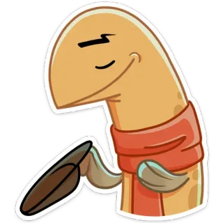 😊 Hoạt hình, Nhân vật, Màu cam, Biểu cảm, Ranh mãnh, Động vật telegram sticker