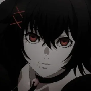 🖤 Juuzou Suzuya Tokyo Ghoul Anime, Goth, Occhi rossi, Punti di sutura, Collare a campanello whatsapp sticker