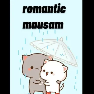 😍 romantic
mausam romántico, tiempo, clima, gatos, paraguas, lindo whatsapp sticker