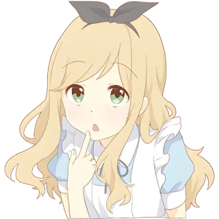 🥹 anime, girl, cartoon, cute, blonde telegram sticker