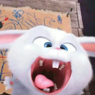 🕊 Snowball The Secret Life of Pets thỏ, dễ thương, động vật, hoạt hình, Đẳng Cấp Thú Cưng telegram sticker