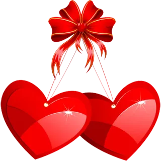 💕 сердце, любовь, день святого валентина, красный, бант, романтический telegram sticker
