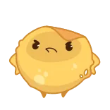 🤨 怒り, かわいい, 黄色, 漫画, キャラクター telegram sticker