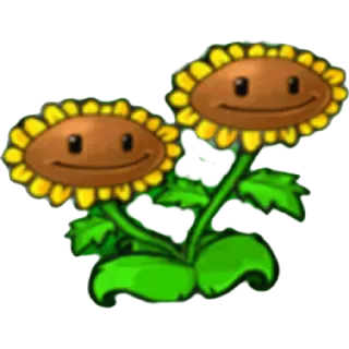 🌻 sunflower, plant, yellow, flower, cartoon whatsapp sticker