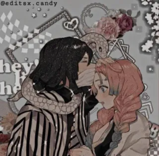 ❤️ hey's here pasangan, anime, cinta, romansa, ilustrasi telegram sticker