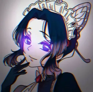 🌟 Shinobu Kocho Demon Slayer 애니메이션, 코쵸우 시노부, 귀멸의 칼날, 나비, 만화, 귀여운 telegram sticker