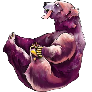 😜 orso, animale, carino, cartone animato, divertente, giocoso telegram sticker