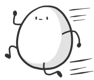 🥚 ovo, personagem, fofo, simples, desenho animado telegram sticker