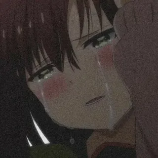 😭 anime, sad, crying, girl whatsapp sticker
