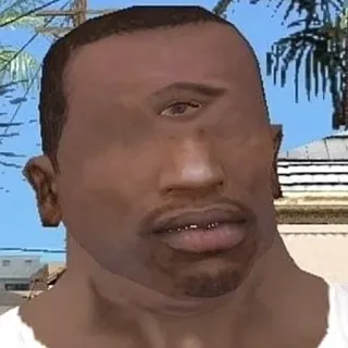 🗿 CJ Grand Theft Auto CJ, Grand Theft Auto, videogame, grappig, meme telegram sticker