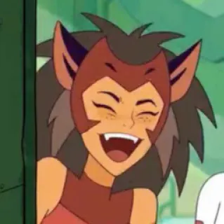 😄 Catra She-Ra and the Princesses of Power desenho animado, gato, sorriso, feliz, animação telegram sticker