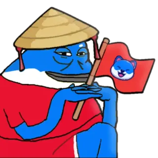 😎 Pepe the Frog pepe, grenouille, mème, chapeau, drapeau, dessin animé telegram sticker