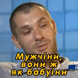 🐒 Мужчини, вони ж як бабини telegram sticker