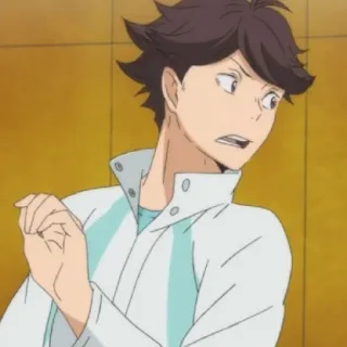 🦉 Oikawa Tooru Haikyuu!! аниме, волейбол, оикава, тоору, персонаж telegram sticker